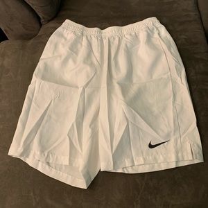 Men’s Nike White Dri fit shorts NWOT